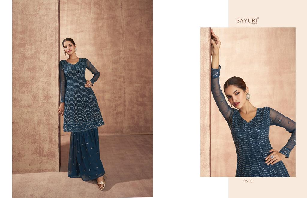 Sayuri Divini 9508 Series Festive Wear Wholesale Ready Made Suit Collection